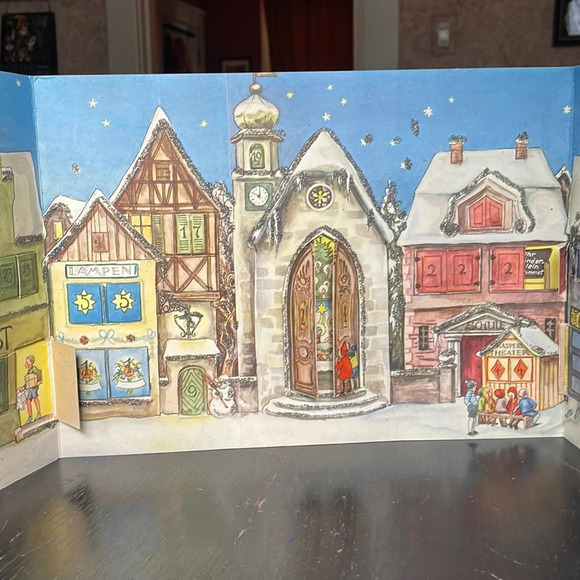 Vintage German paper advent Calendar in original sleeve 1950s - Picture 1 of 7